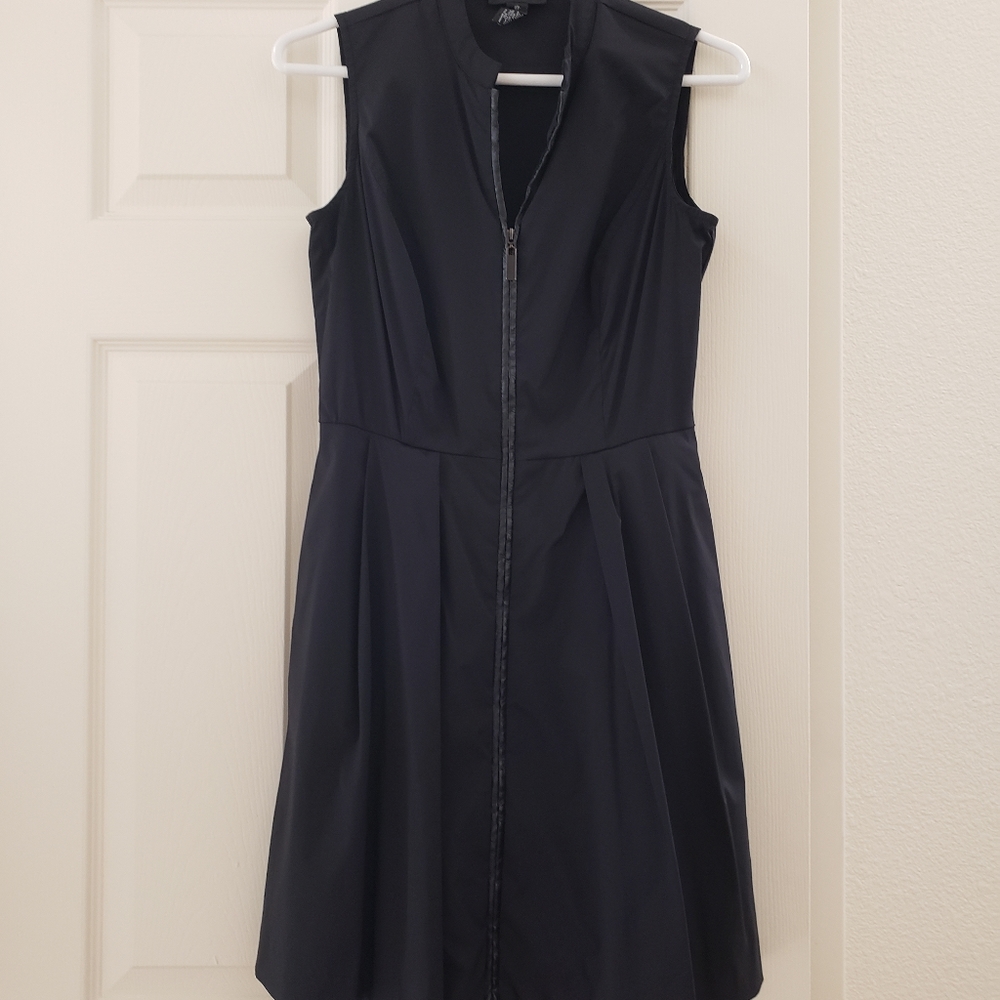 Alfani Zip Front Mixed Media Dress, 4P